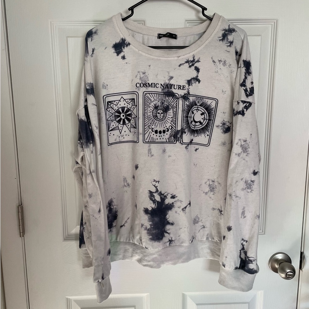 SHEIN Graphic Tie Dye Sweatshirt